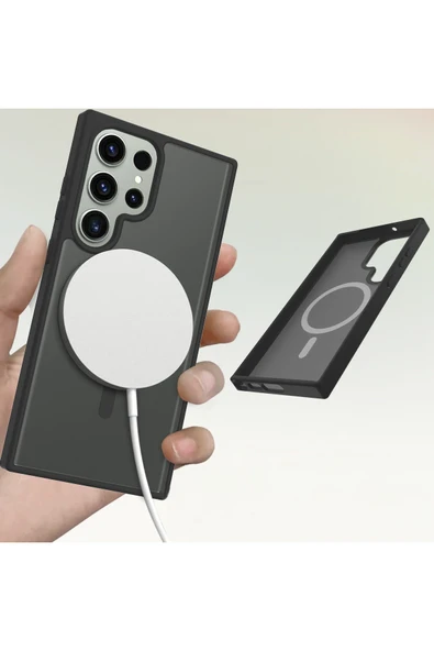 Samsung Galaxy S23 Ultra Jota Magsafe Kapak - Siyah - Resim 3