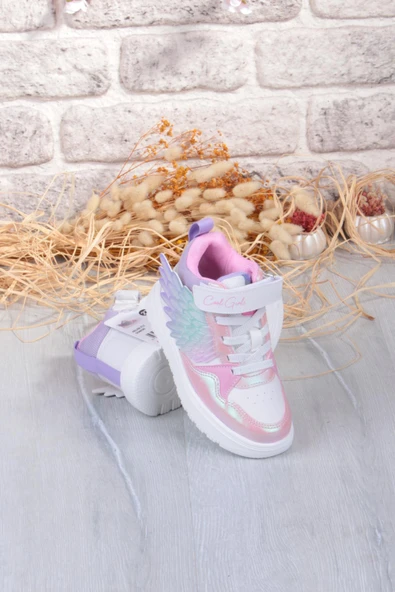 Fort Cool Helen Rahat Hafif Kanat Figürlü Bilekli Sneaker Kız Çocuk Ayakkabı - Resim 6
