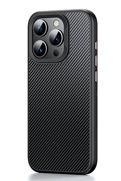 iPhone 14 Pro Dart Karbon Magsafe Kapak - Siyah ürün görseli 1