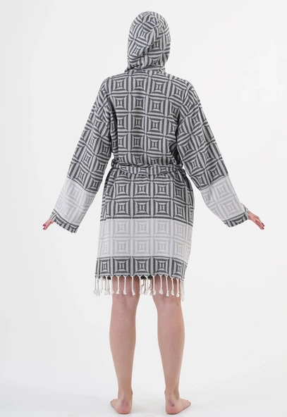 Square Black Bathrobe - 2