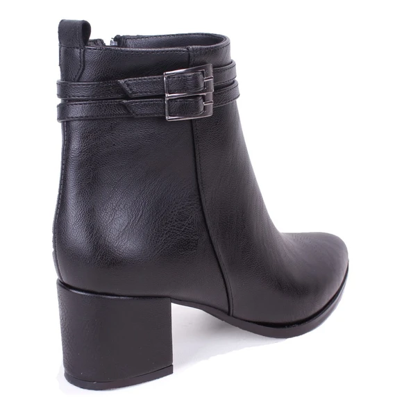 Dagoster DZA07-928975 Siyah Klasik Topuklu Kadın Bot - Resim 4
