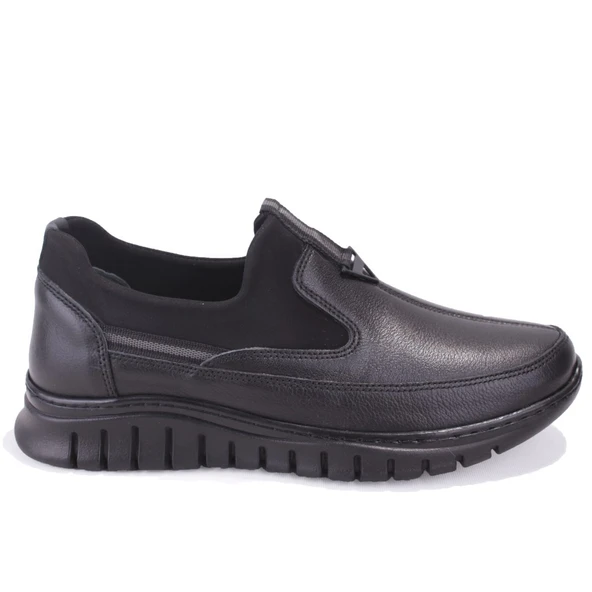 Dagoster DZA07-122044654 Siyah Ortopedik Günlük  Deri Kadın Ayakkabı - Resim 2