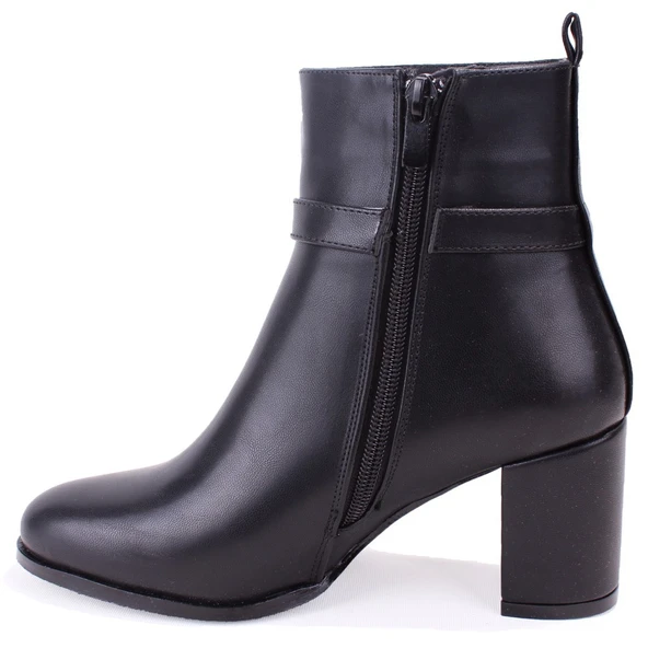Dagoster DZA07-7251759 Siyah Klasik Topuklu Kadın Bot - Resim 3