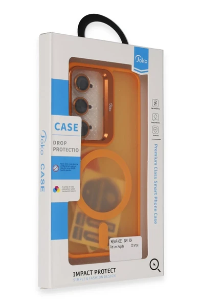 Samsung Galaxy S24 Plus Flet Lens Magsafe Kapak - Turuncu - Resim 6