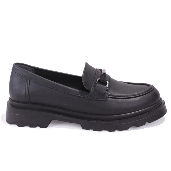 Dagoster DZA07-90834 Siyah Günlük Loafer  Kadın Ayakkabı - Resim 2