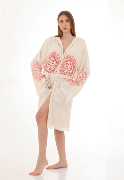 Cholula Wooden Stamp Bathrobe - 4