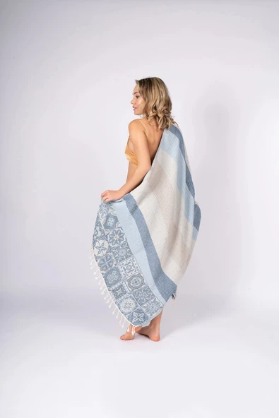 Caria Blue Peshtemal - 4