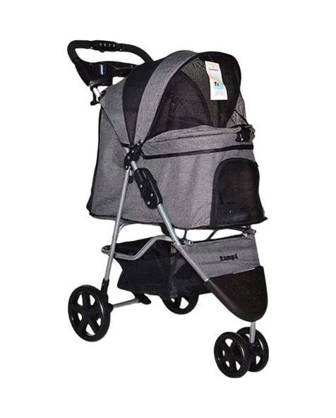 Zampa Triboro Kedi & Köpek Arabası 45 x 80 x 90 CM Gri ürün görseli