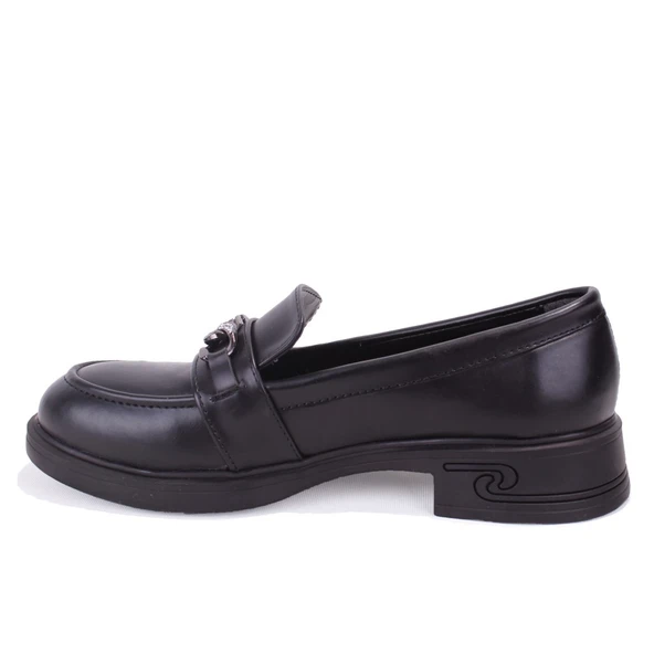 Dagoster DZA07-1270302 Siyah Günlük Loafer  Kadın Ayakkabı - Resim 3