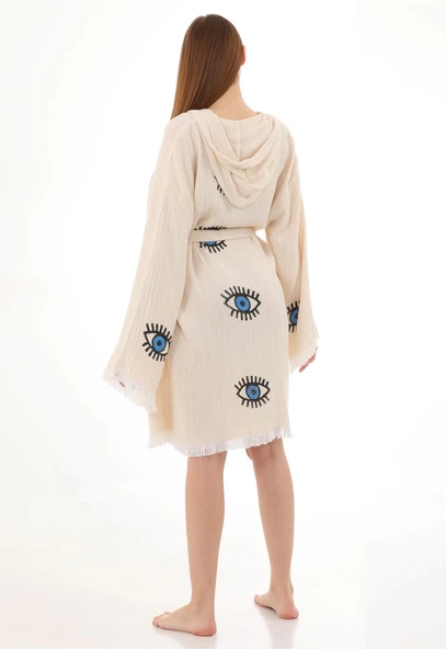 Eye Wooden Stamp Bathrobe - 2