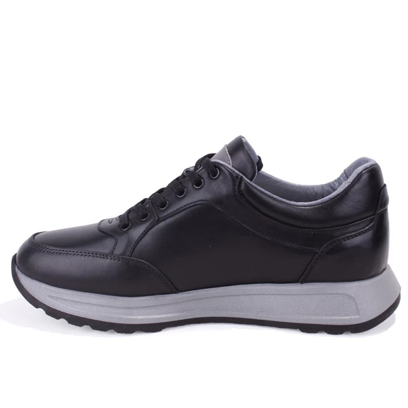 Dagoster DMA08-1992 Siyah Ortopedik Günlük Erkek Deri Ayakkabı - Resim 3