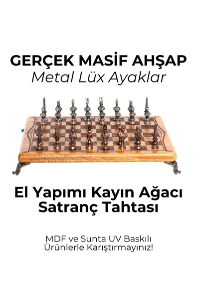 MC40 Antik Mısır Figürlü Metal Satranç Takımı - Lüks Hediyelik Satranç Takımı - 3