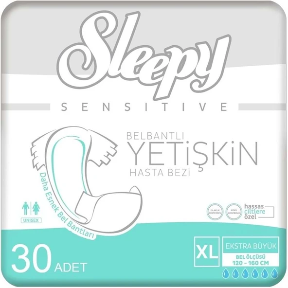 Sleepy Yetişkin Hasta Bezi Bel Bantlı XL - Extra Large - Ekstra Large 30 Adet ürün görseli