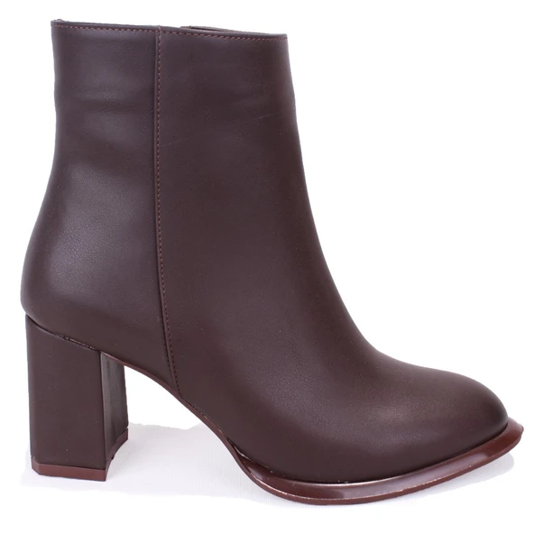 Dagoster DZA07-811501 Kahve Klasik Topuklu Kadın Bot - Resim 2