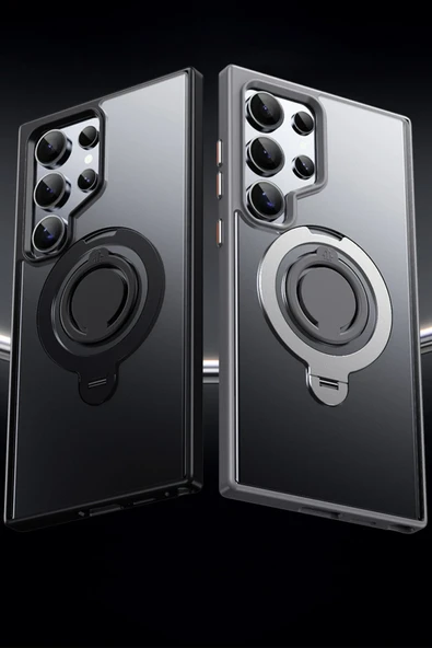 Samsung Galaxy S24 Avatar 360 Dönen Magsafe Kapak - Lacivert - Resim 6