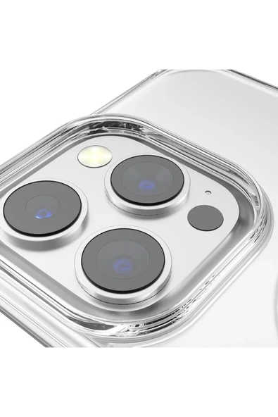 iPhone 16 Pro Gleam PC Sert Magsafe Kılıf - Şeffaf - Resim 4