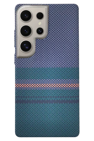 Samsung Galaxy S23 Ultra Besa Magsafe Kapak - Mavi - Resim 3