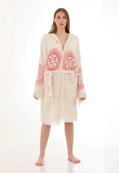 Cholula Wooden Stamp Bathrobe - 5