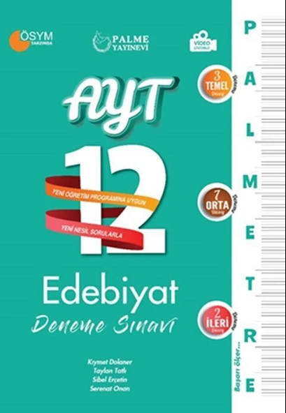 Palme 2022 Palmetre AYT Edebiyat 12 Deneme Sınavı ürün görseli