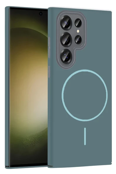 Samsung Galaxy S23 Ultra Broş Magsafe Kapak - Turkuaz ürün görseli 1