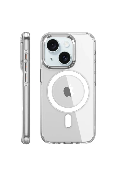 iPhone 15 Pro Kılıf Crystal Magsafe Kapak - Şeffaf ürün görseli 1