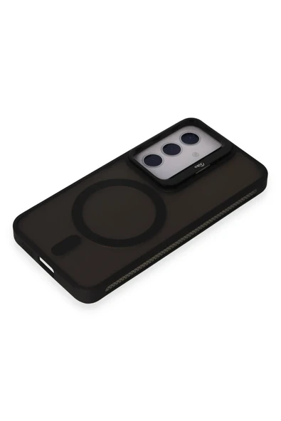 Samsung Galaxy S24 Flet Lens Magsafe Kapak - Siyah - Resim 4