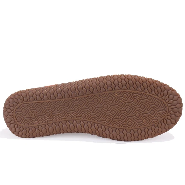 Dagoster DZA07-12981124 Ekru Ortopedik Günlük Deri Kadın Ayakkabı - Resim 4