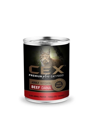 CEX PREMIUM PLUS ADULT CAT BEEF CHUNKS (PARÇA ETLİ) 415 GR*24 ADET ürün görseli 1