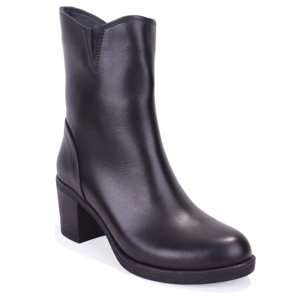 Dagoster DZA07-1314700 Siyah Klasik Topuk Deri Kadın Bot ürün görseli