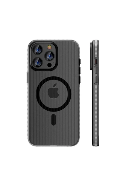 iPhone 16 Pro Max Line Magsafe Kapak - Gri ürün görseli 1