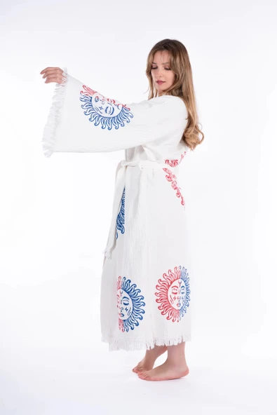Arinna Wooden Printed Bathrobe - 3
