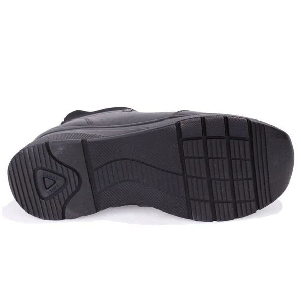 Dagoster DZA07-13091535 Siyah Ortopedik Günlük Düz Topuk Deri Kadın Bot - Resim 4