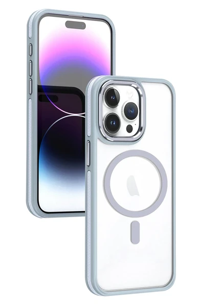 iPhone 15 Pro Winner Magsafe Kapak - Gri ürün görseli 1