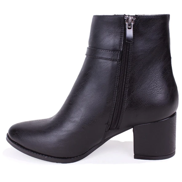 Dagoster DZA07-928905 Siyah Klasik Topuklu Kadın Bot - Resim 3