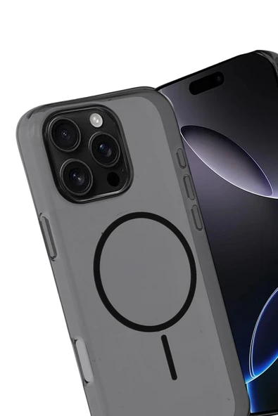 Apple iPhone 16 Pro PC Blank Magsafe Kapak - Siyah - Resim 3