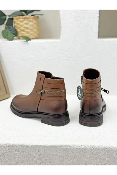 VENÜS 2551022K KISA TOPUK DERİ HAFİF KADIN BOT - Resim 7