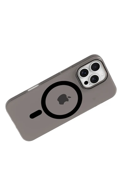 Apple iPhone 16 Pro PC Blank Magsafe Kapak - Siyah - Resim 11