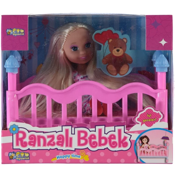 Can Oyuncak Bazalı Bebek 3+ Yaş Pembe ürün görseli