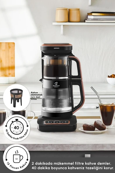 Çaysever Robotea Pro Connect 4 in 1 Konuşan Cam Çay Makinesi Rosegold - 4