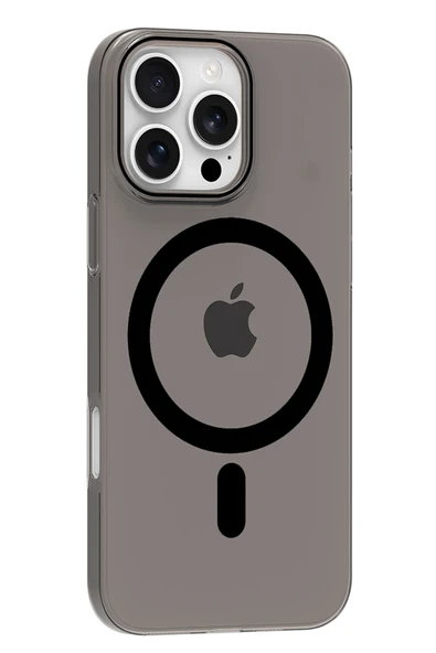 Apple iPhone 16 Pro PC Blank Magsafe Kapak - Siyah - Resim 9