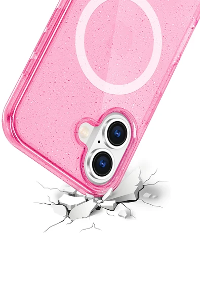 Apple iPhone 16 Star Magsafe Kapak - Pembe - Resim 7