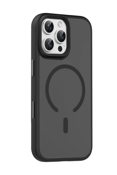 Apple iPhone 16 Pro Max Megane Magsafe Kapak - Siyah - Resim 7