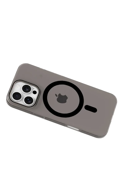 Apple iPhone 16 Pro PC Blank Magsafe Kapak - Siyah - Resim 10