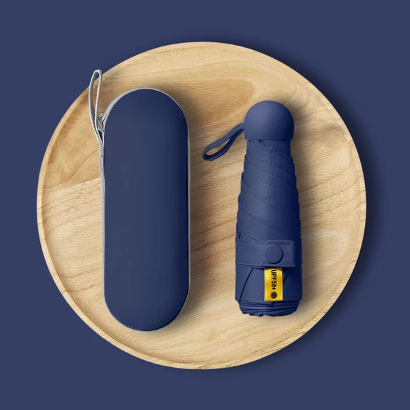 Mini Cep Boy Lüx Şemsiye UV Korumalı Lacivert Mini Şemsiye ürün görseli 1