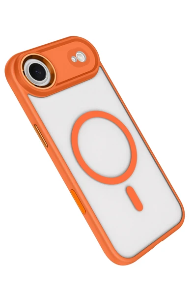 Apple iPhone 17 Air Terea Magsafe Kapak - Turuncu - Resim 8