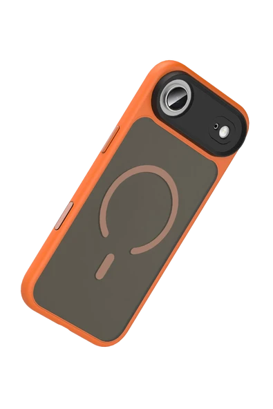 Apple iPhone 17 Air Megane Magsafe Kapak - Turuncu - Resim 4