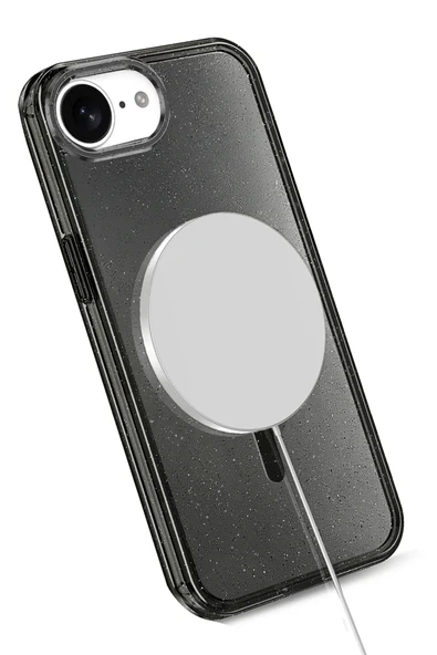 Apple iPhone 16E Star Magsafe Kapak - Siyah - Resim 3