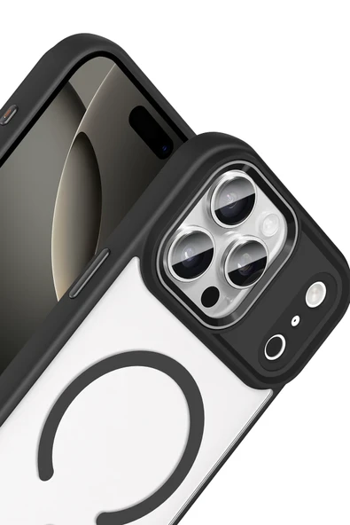 Apple iPhone 17 Pro Max Terea Magsafe Kapak - Siyah - Resim 6