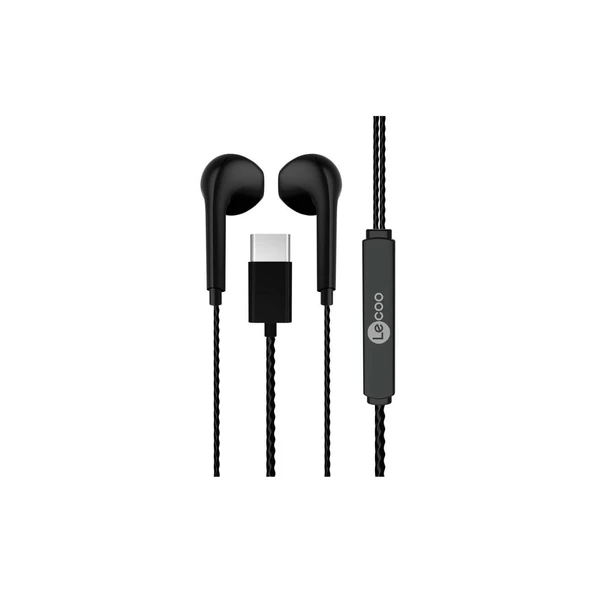 Lenovo Lecoo EH104 Kablolu Type-C Kulak İçi Kulaklık Siyah ürün görseli