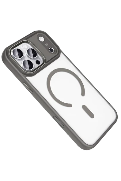 Apple iPhone 17 Pro Max Terea Magsafe Kapak - Gri - Resim 9